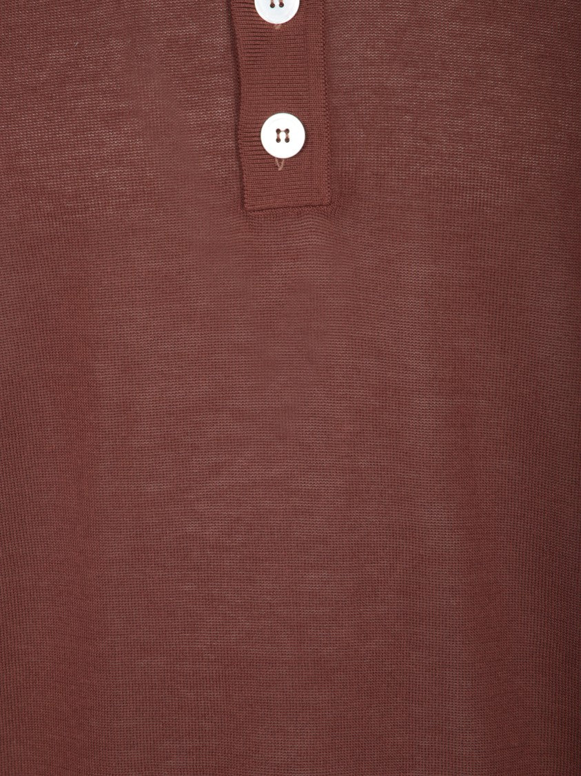 Amaranto Classic Polo Brown T-Shirt