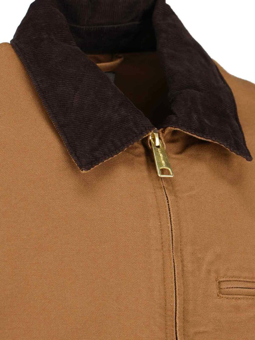 Carhartt Wip Brown Detroit Zip-Up Cotton Jacket