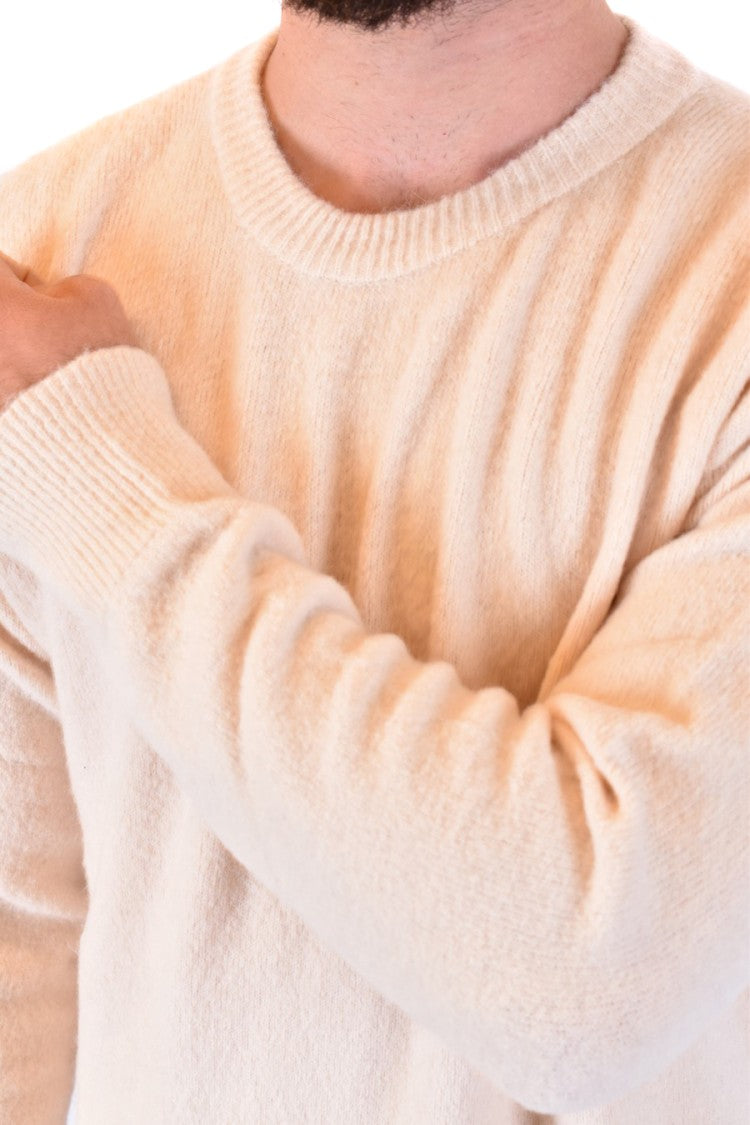 Laneus Multicolor Knit Sweater With Ribbed Detailing