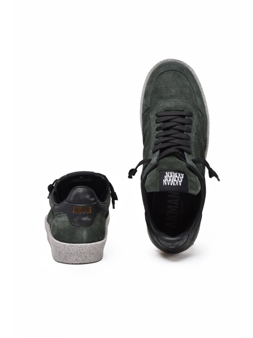 Akman Forest Green Suede Classic Sneakers