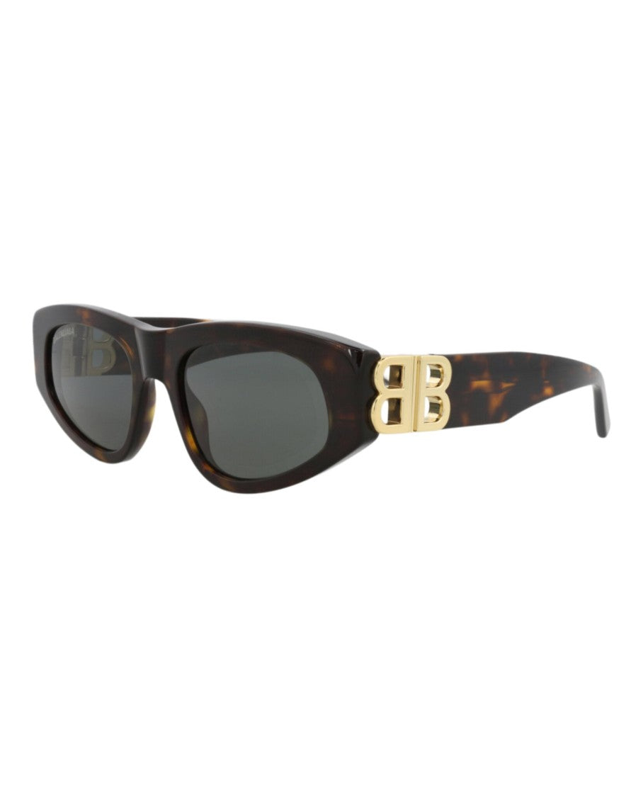 Balenciaga Cat Eye Acetate Sunglasses With Gold-Tone Logo Accent