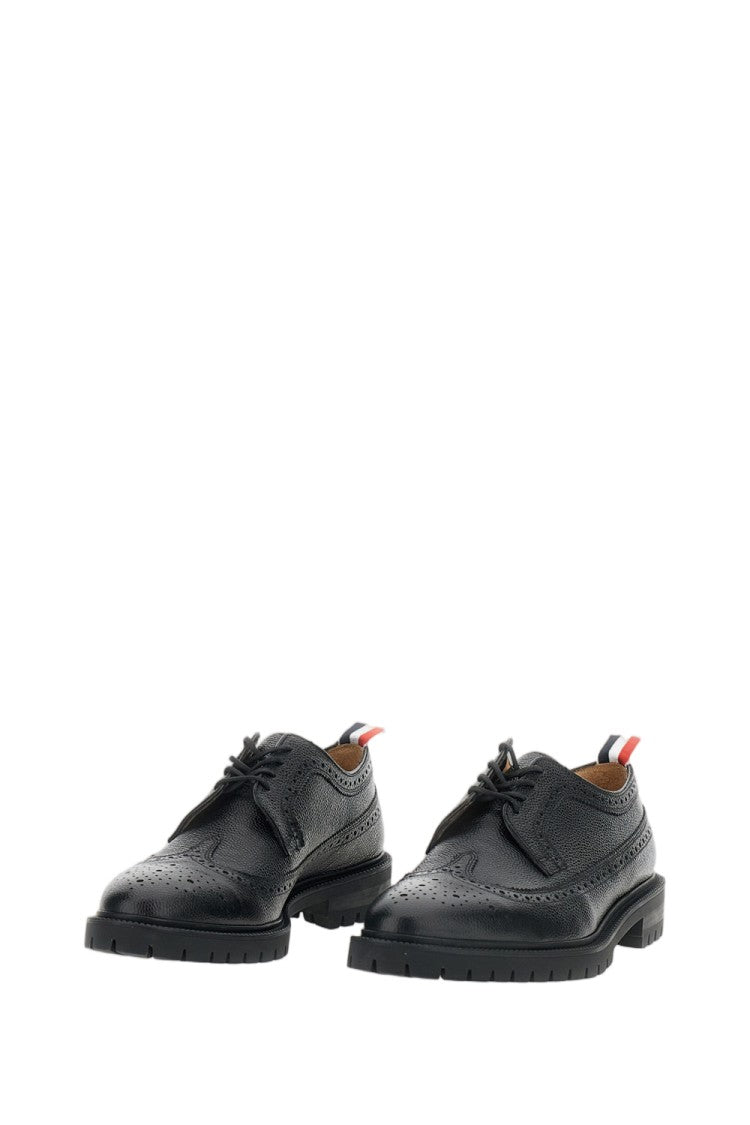 Thom Browne Pebble-Grain Leather Longwing Brogues With Wingtip Detailing