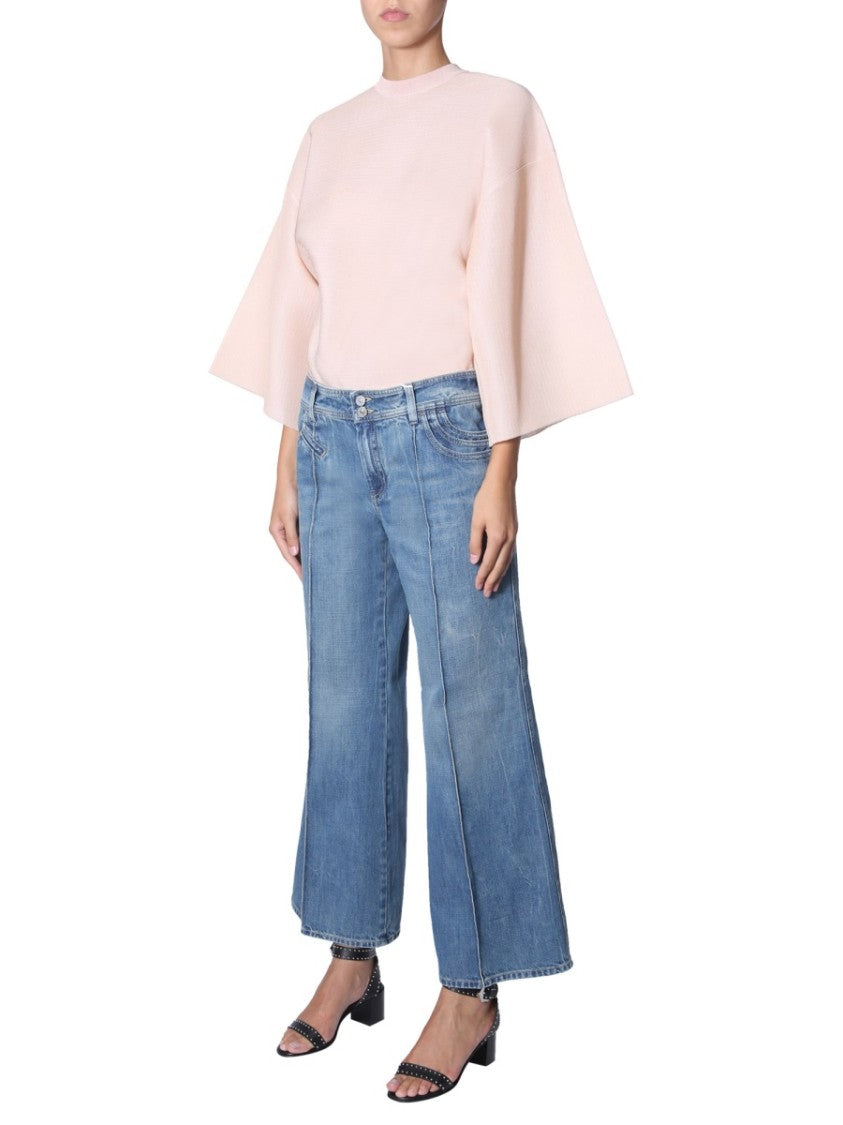 Givenchy Puffed Sleeve Top With Round Neckline