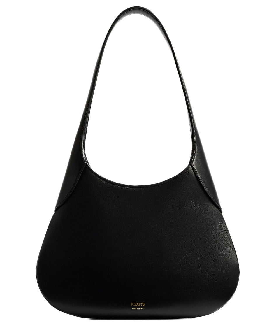 Khaite Black Joan Leather Hobo Bag