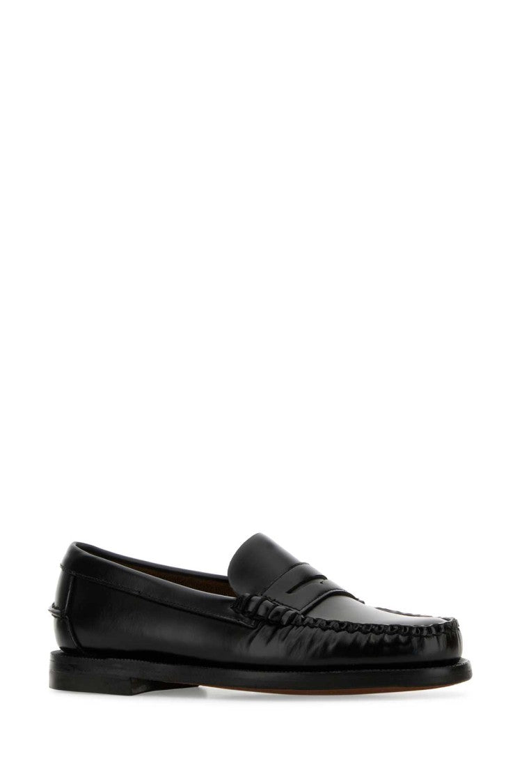 Sebago Black Leather Classic Dan Loafers