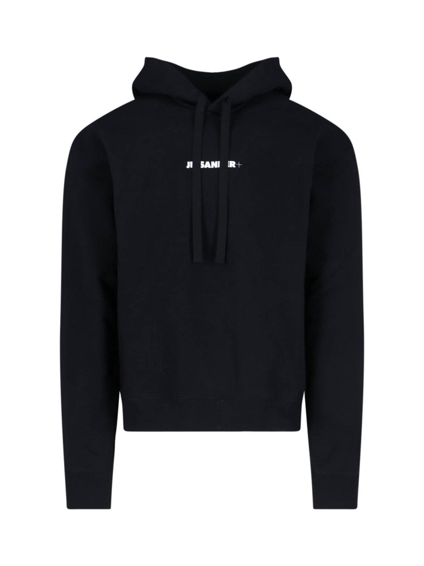 Jil Sander Logo Hoodie Sweatshirt – Black