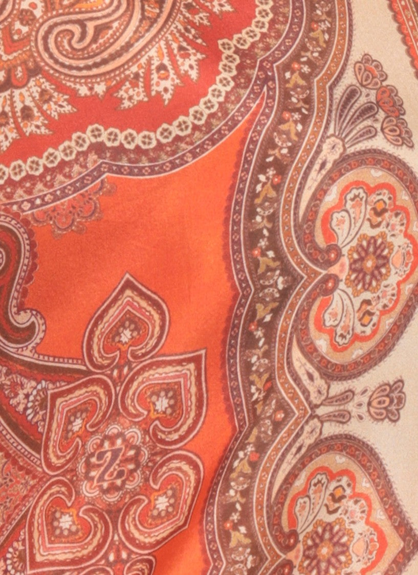 Zimmermann Orange Mahon Paisley Pattern Shirt