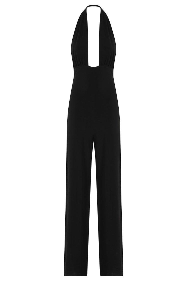 Norma Kamali Cross Halet Straight Leg Jumpsuit