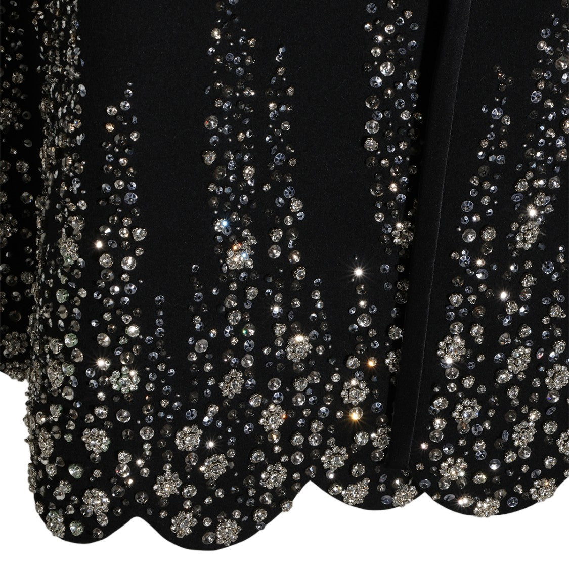 Valentino Embellished Scalloped Hem Cape With Intricate Detailing