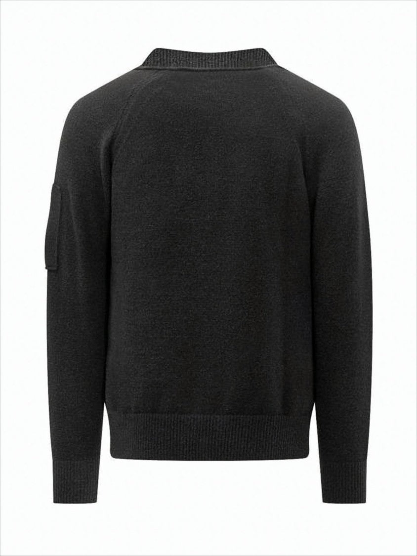 C.P. Company Minimalist Black Crewneck Sweater