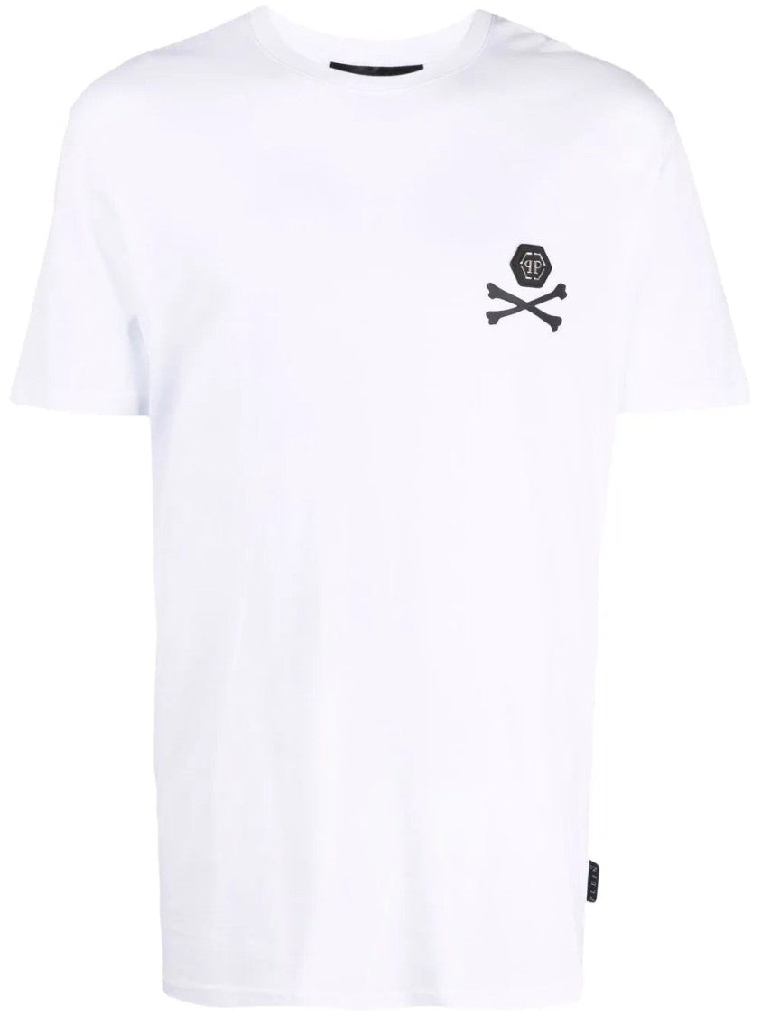 Philipp Plein Round Neck Short Sleeve T-Shirt With Minimalist Emblem