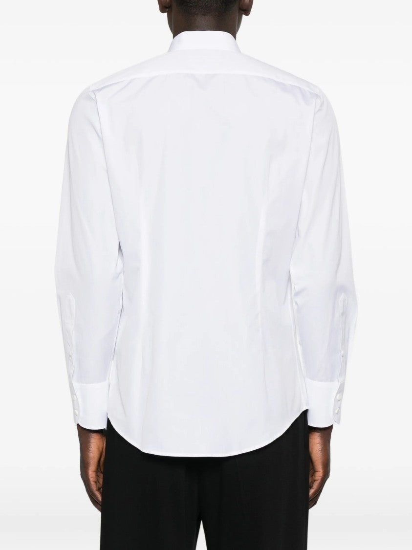 Dsquared2 White Long-Sleeve Silver Safety Pin Shirt