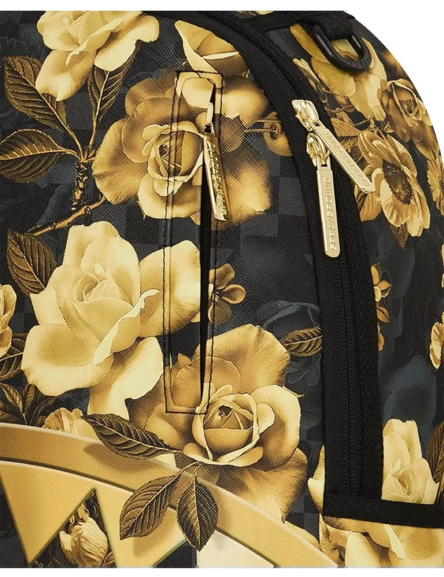 Sprayground Gold Floral Remix Dlxsv Backpack With Spacious Design