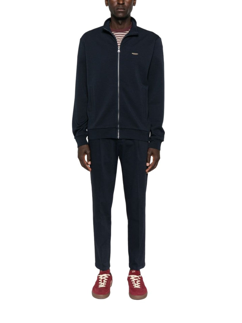 Woolrich Relaxed Fit Full-Zip Sweatshirt With Stand-Up Collar