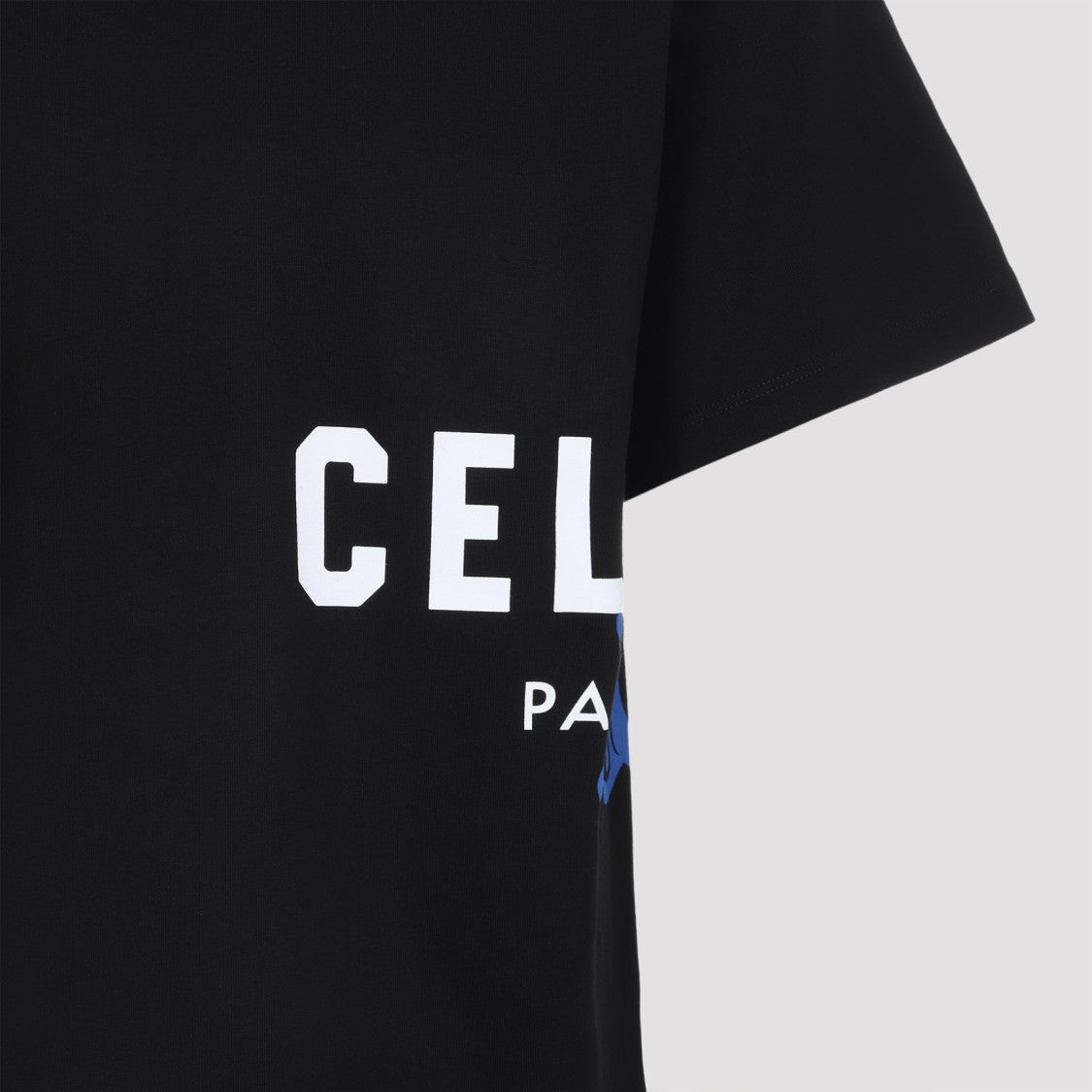 Celine Relaxed Fit Black T-Shirt With Graphic Print