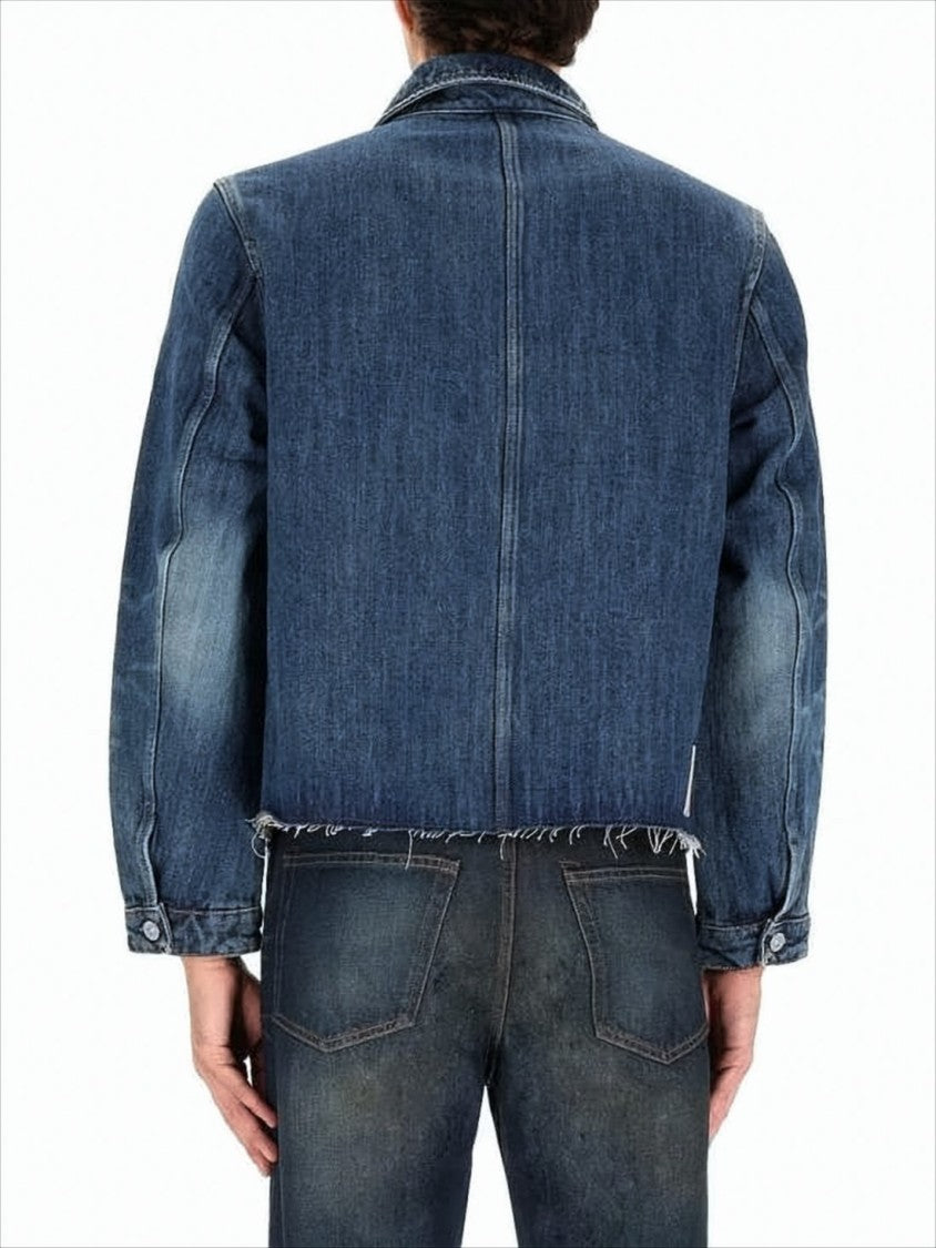 Our Legacy Cotton-Hemp Blend Denim Jacket With Cropped Fit