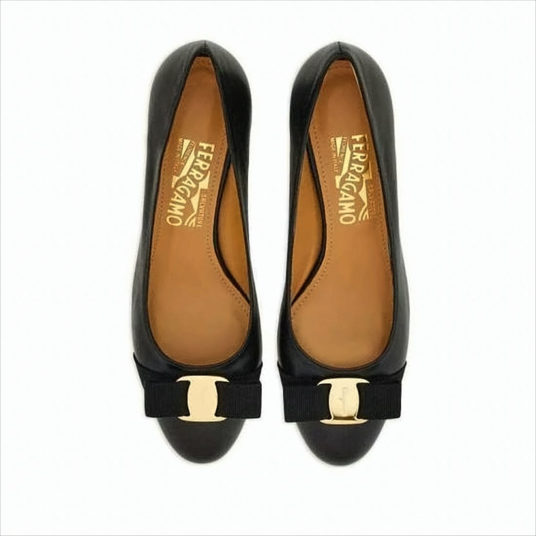 Salvatore Ferragamo Low-Heeled Calf Leather Pumps