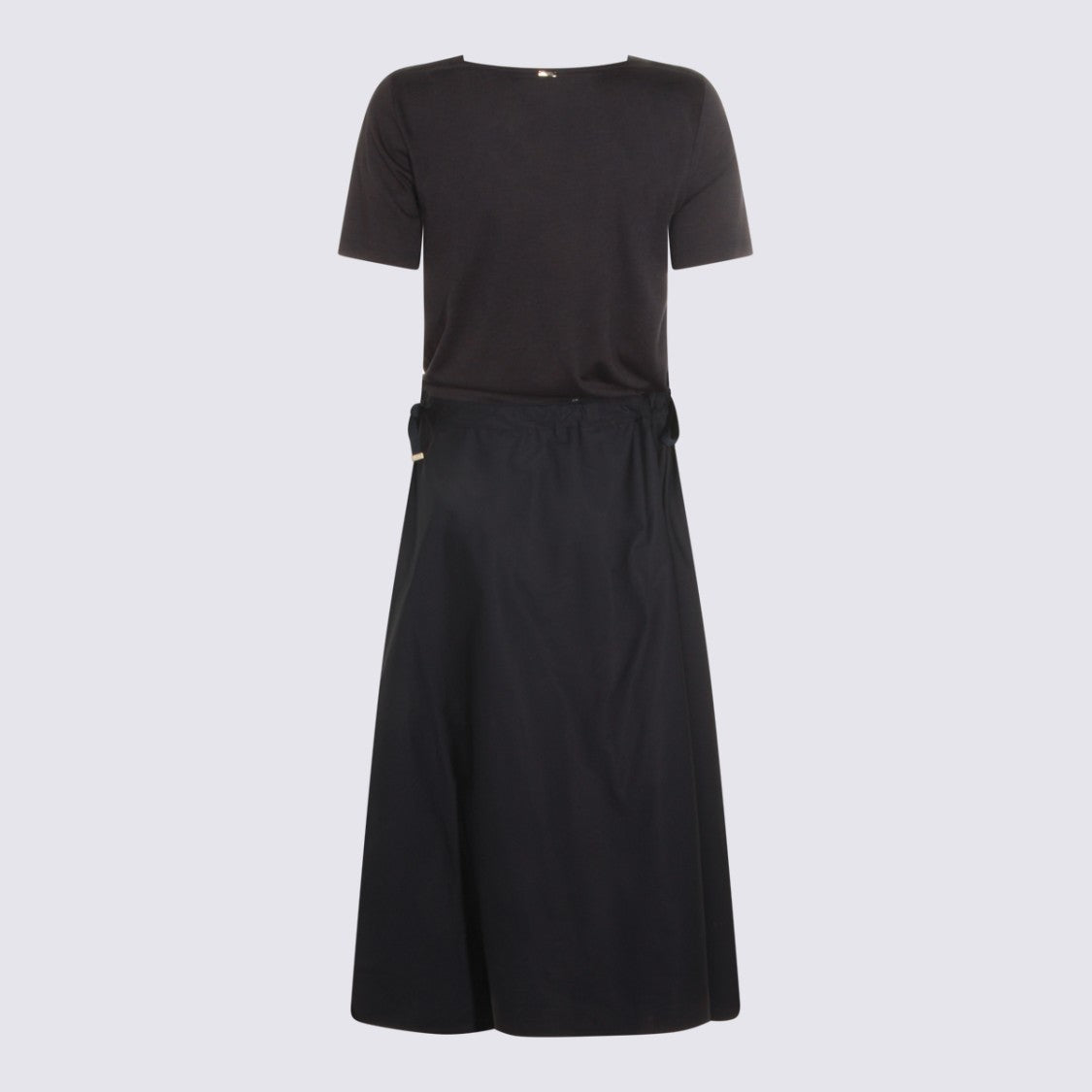Herno Fitted Midi Dress With Adjustable Side Ties