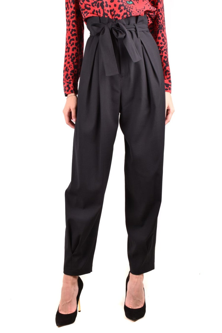 Red Valentino High-Waisted Paperbag Trousers With Wide Belt