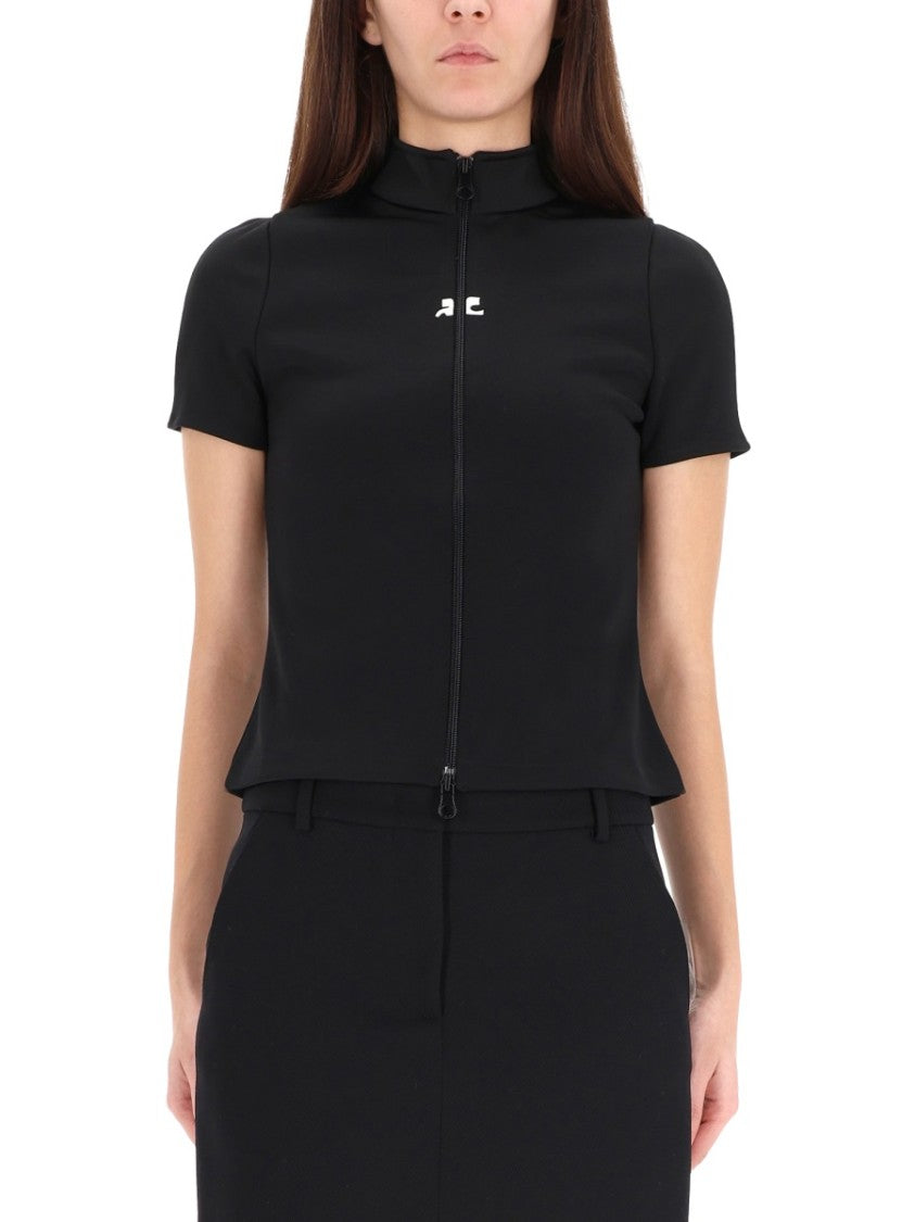 Courrèges Interlock Slim High Collar Top