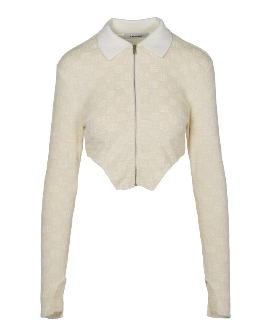 Ambush Monogram Jacquard Cropped Jacket