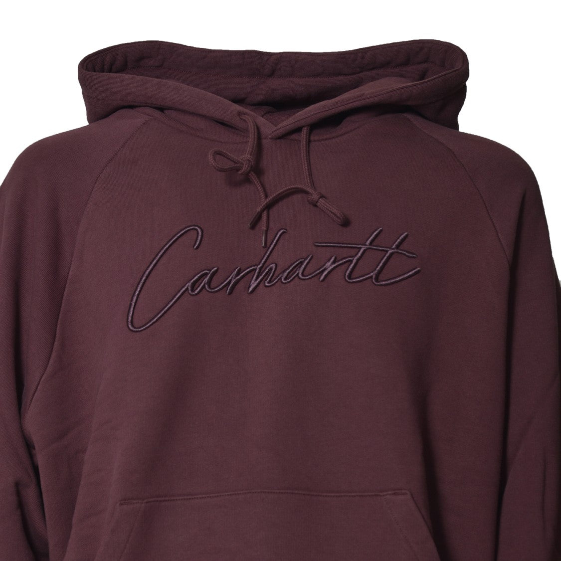 Carhartt Wip Deep Bordeaux Relaxed-Fit Hoodie With Embroidered Script