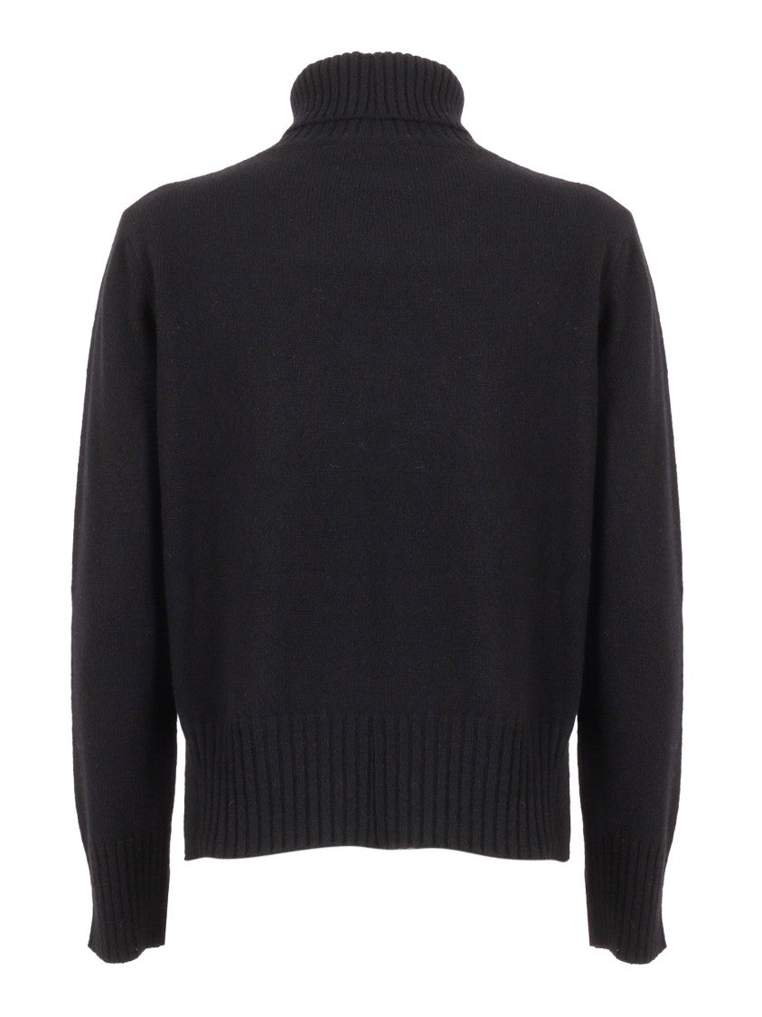 Kangra Cashmere Turtleneck Sweater With Ribbed Neckline
