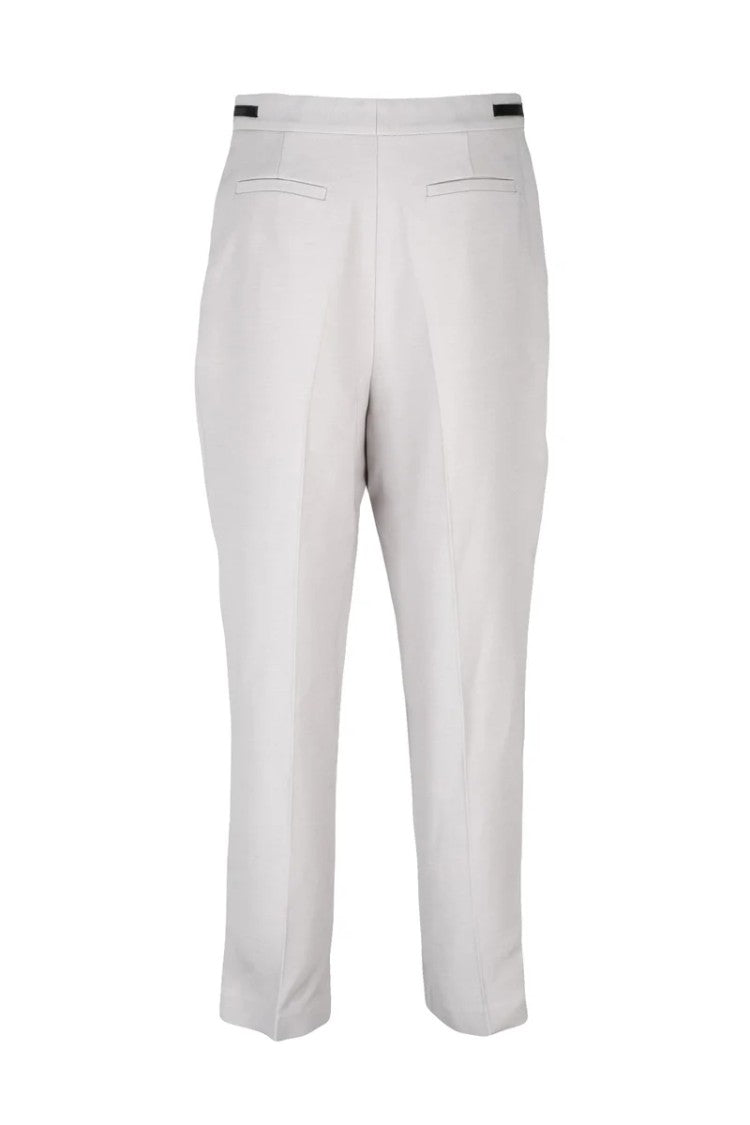 Elisabetta Franchi Grey Viscose Trousers