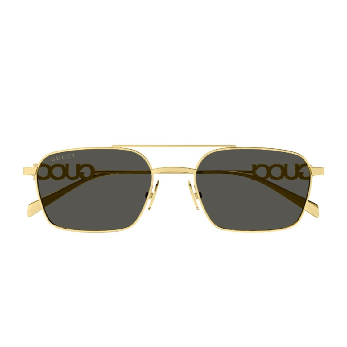 Gucci Gold Gg1804s Metal Rectangular Sunglasses