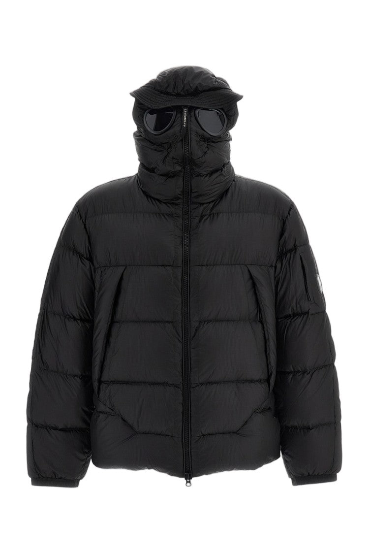 C.P. Company Black Dd-Shell Down Padded Goggle Jacket
