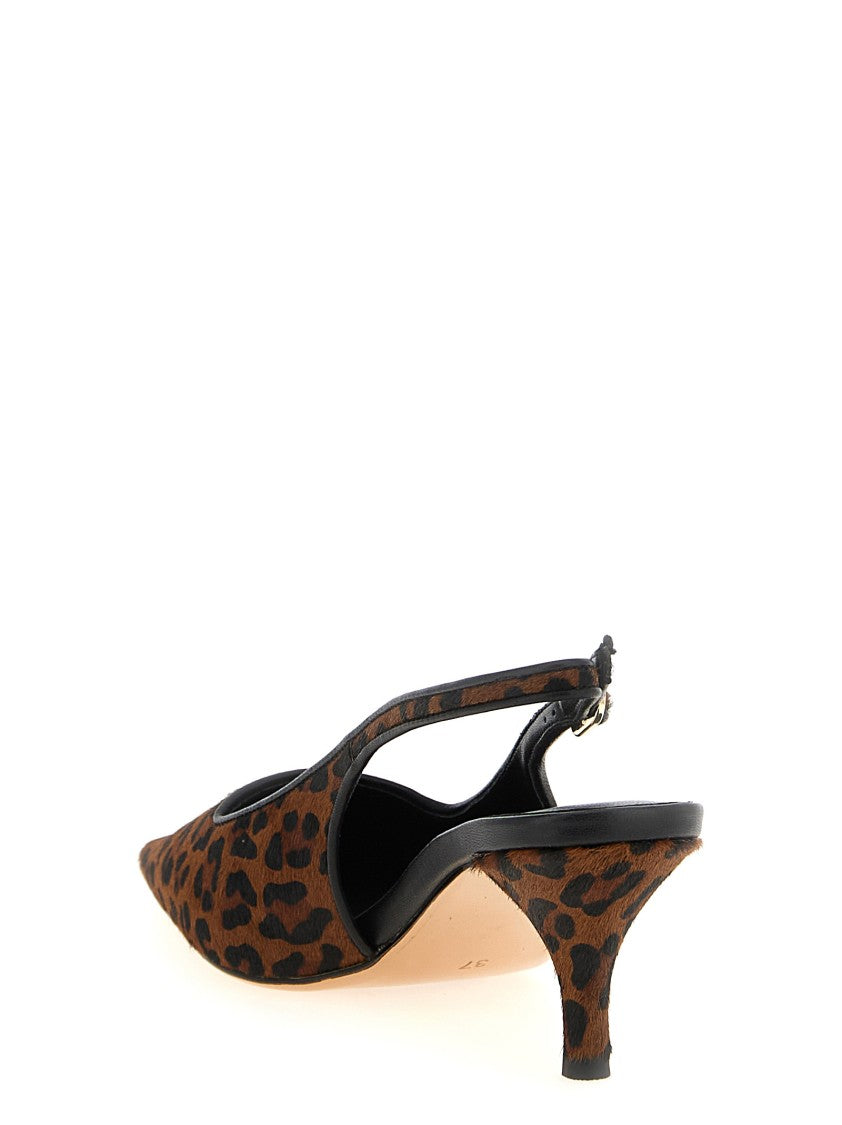 Twin-Set Animal Print Slingbacks