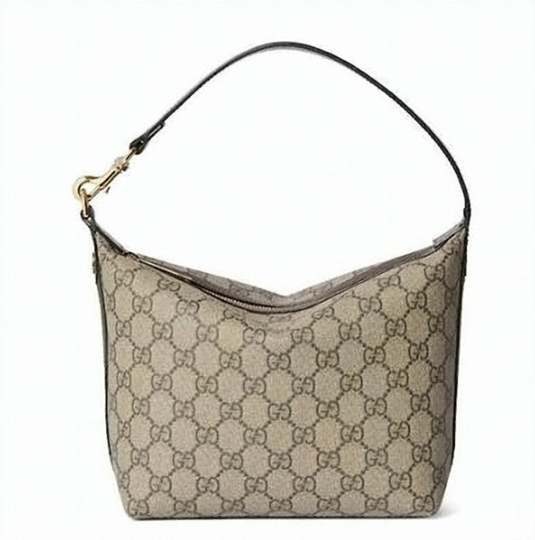 Gucci Canvas Shoulder Bag With Monogram Pattern