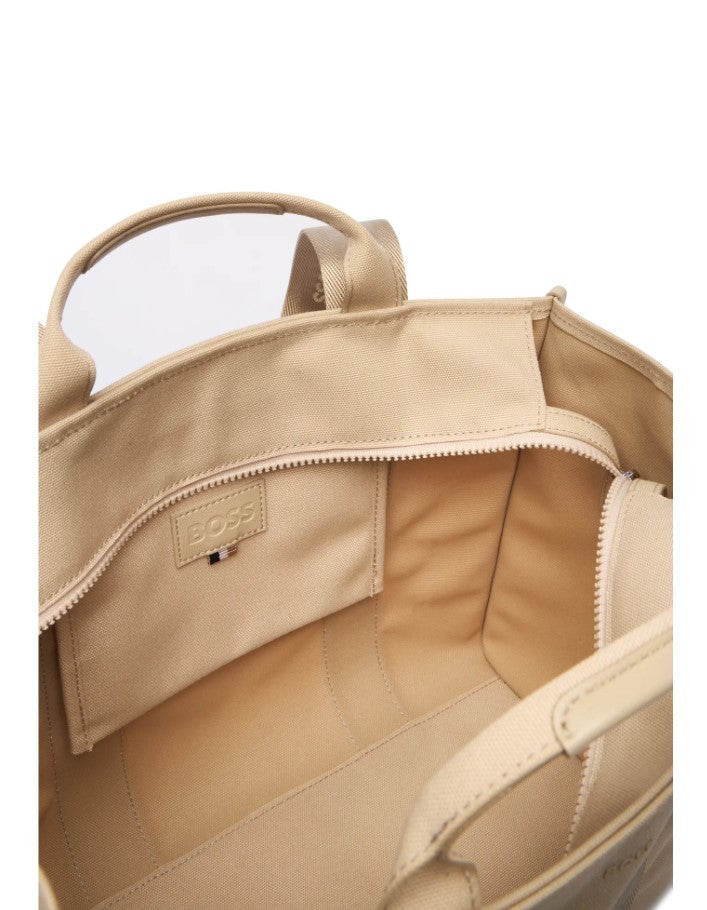 Boss Beige Sandy Tote Shoulder Bag