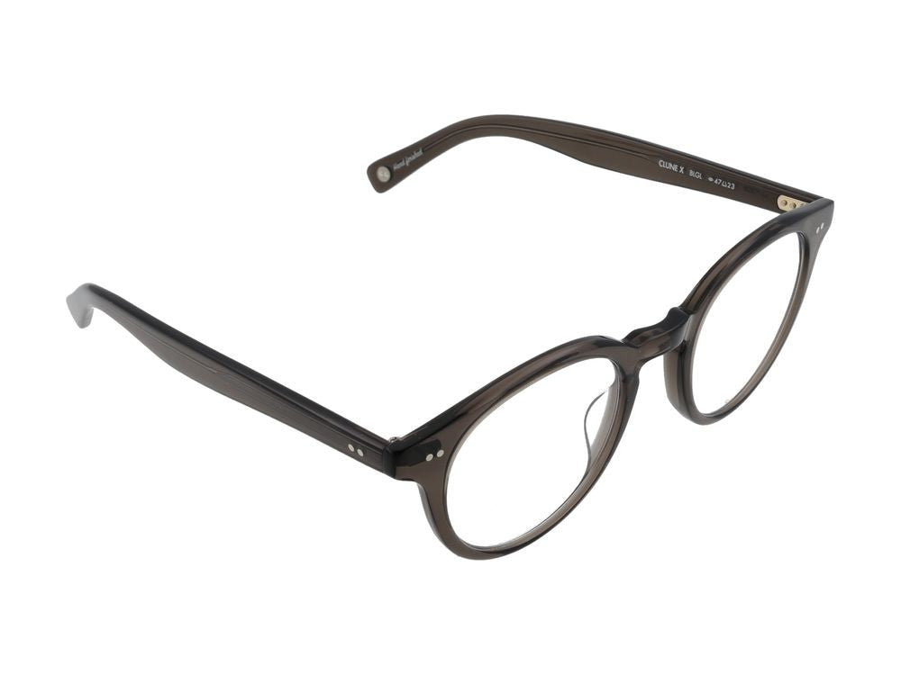 Garrett Leight Rounded Black Keyhole Bridge Optical Glasses