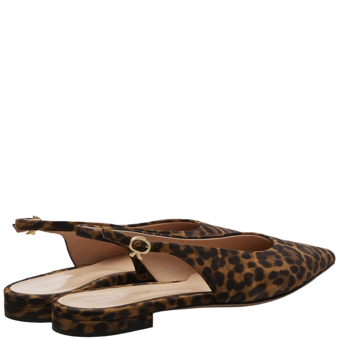 Gianvito Rossi Suede Slingback Flats