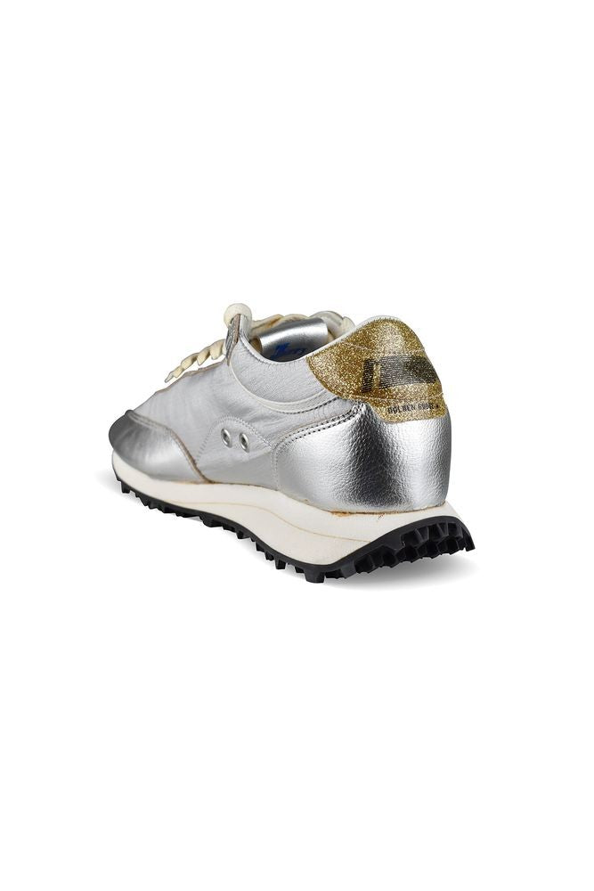 Golden Goose Silver Nylon Running Marathon Sneakers