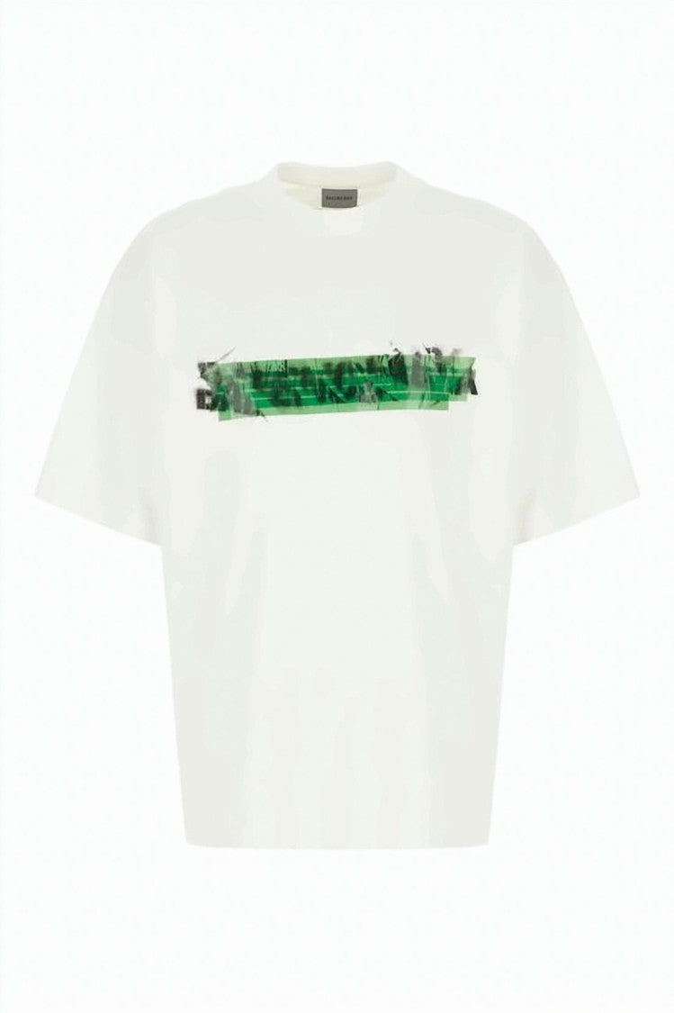 Balenciaga Boxy-Cut Cotton T-Shirt With Abstract Graphic Design