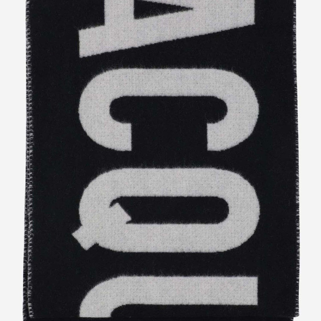 Jacquemus Wool Scarf Featuring Bold Maxi Logo