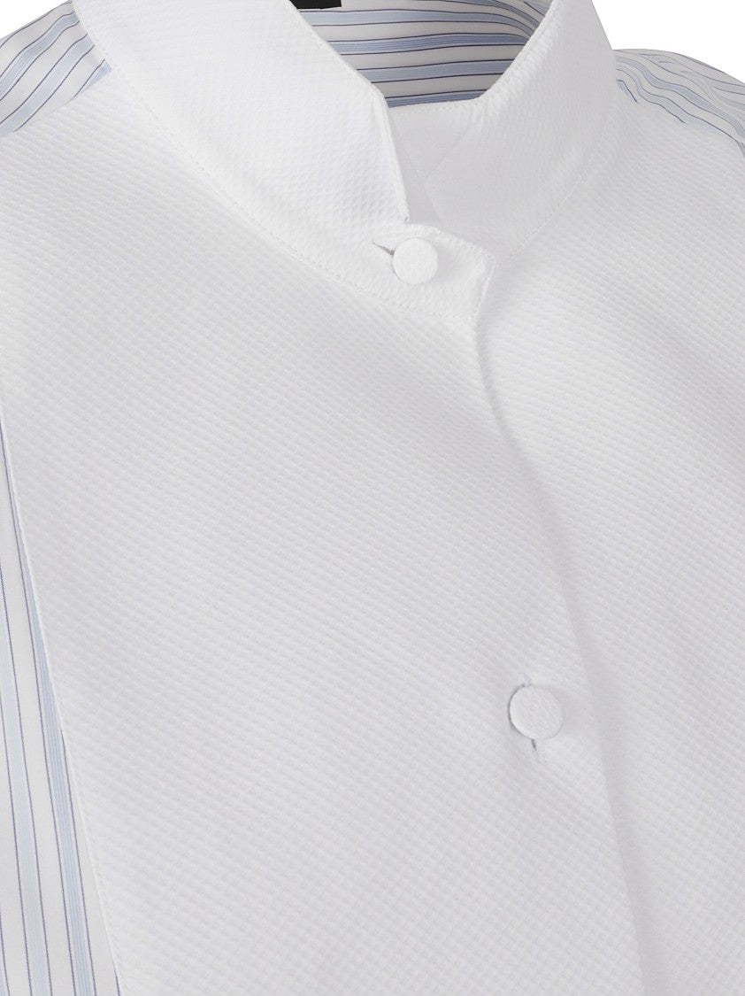 Tom Ford White Stripe Bib Front Shirt