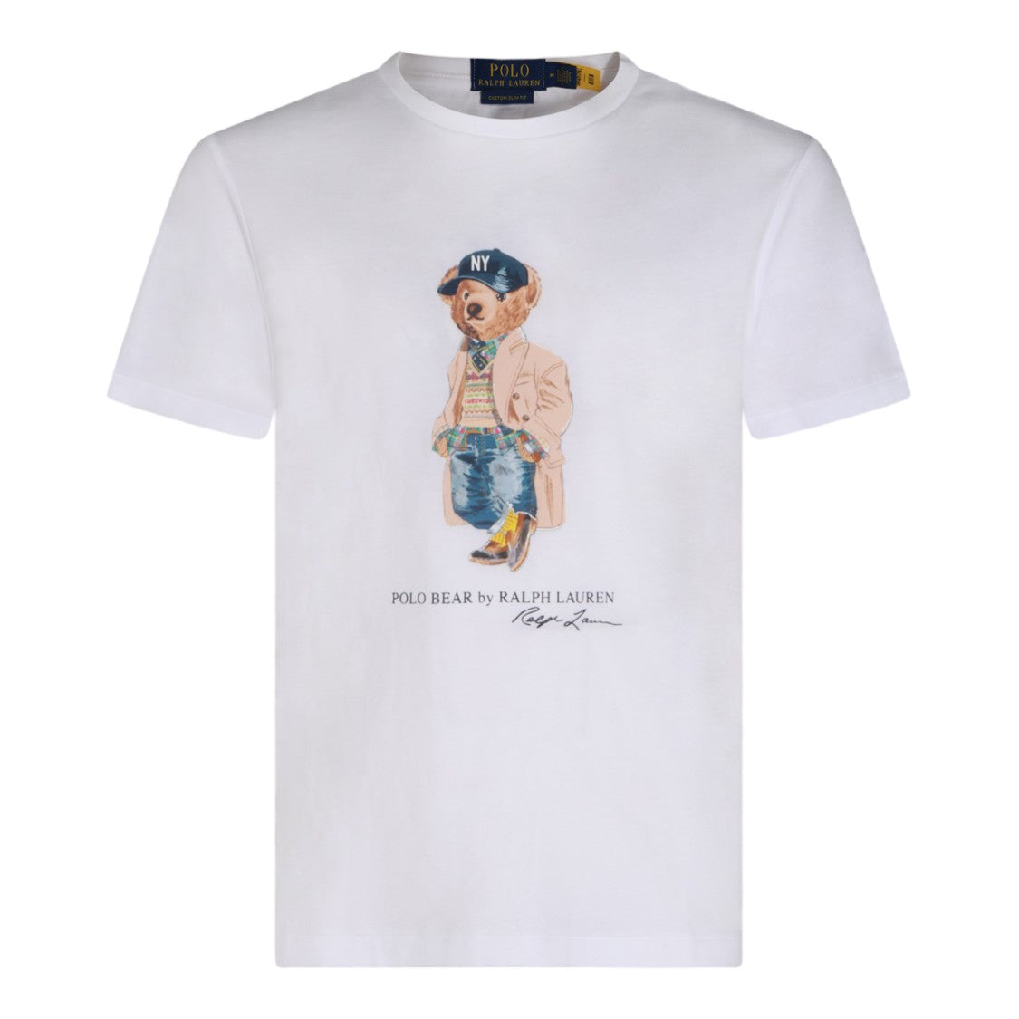 Polo Ralph Lauren White Short-Sleeve T-Shirt With Playful Bear Graphic