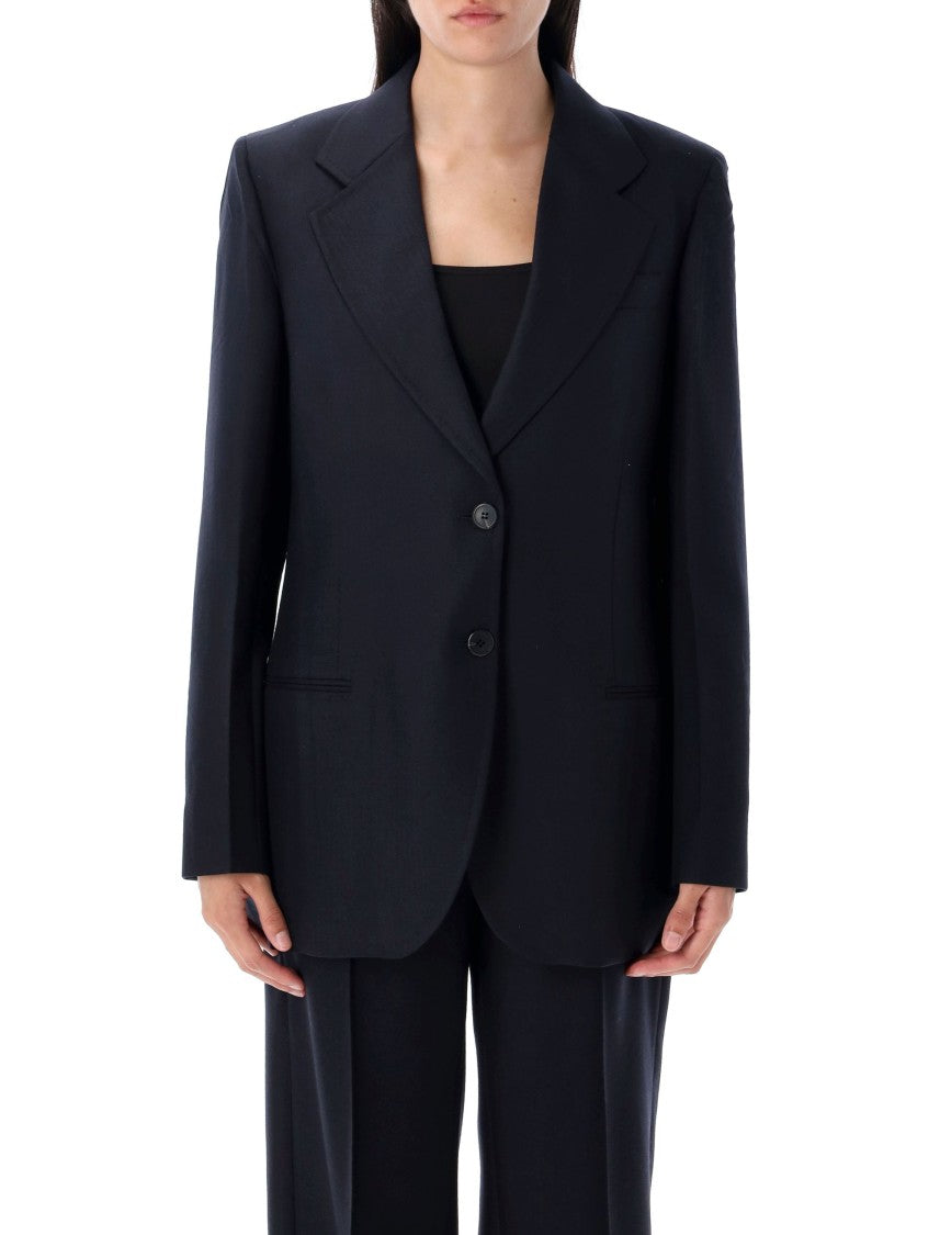 Prada Chevron Patterned Wool Blazer With Tailored Silhouette