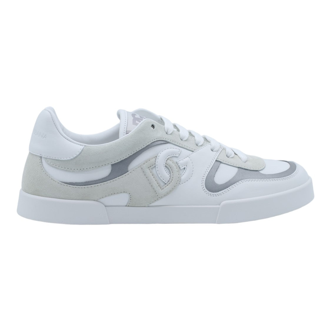 Dolce & Gabbana Low-Top Sneakers With Layered Panels And Embossed Logo