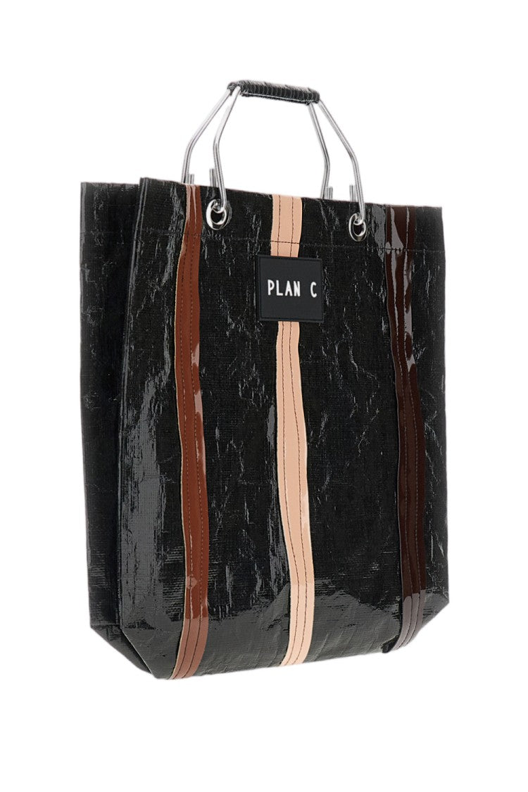 Plan C Multi-Fabric Shopper Tote Bag