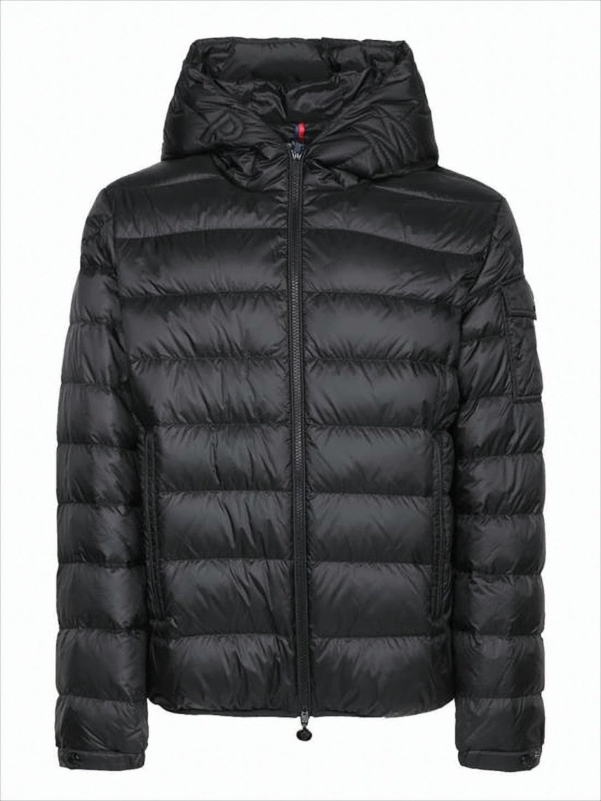 Moncler Horizontal Quilted Hooded Black Puffer Jacket