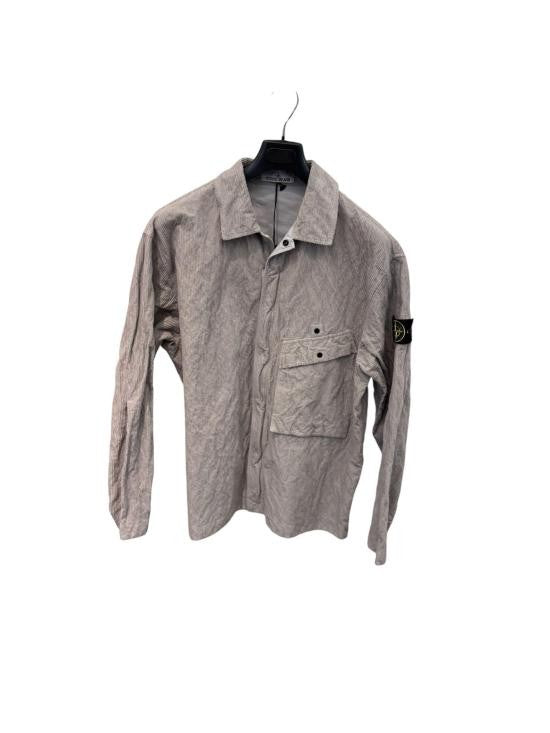 Stone Island Textured Lightweight Jacket With Classic Collar