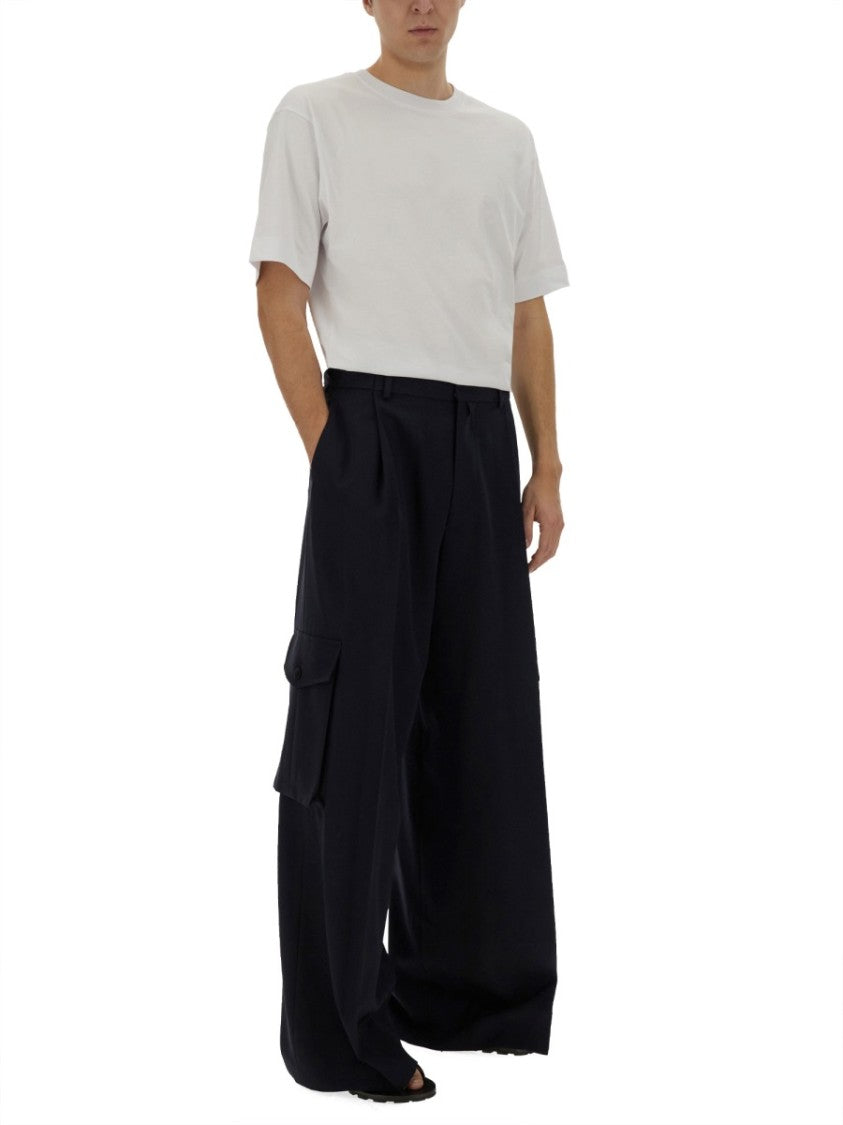 Dries Van Noten Wool Cargo Pants With Spacious Pockets