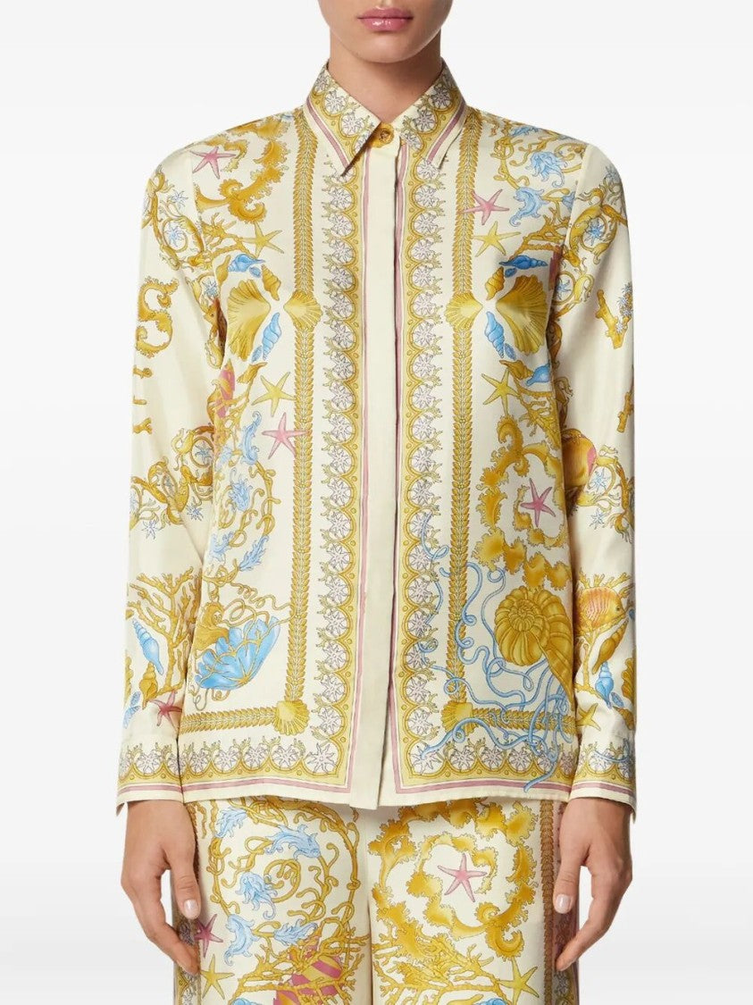 Versace `Underwater Barocco Foulard` Formal Shirt