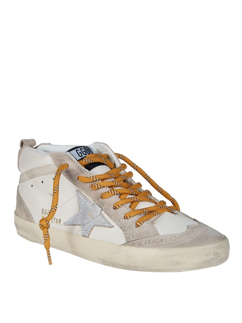 Golden Goose Mid Star Suede Toe Spur Leather Upper Sneakers