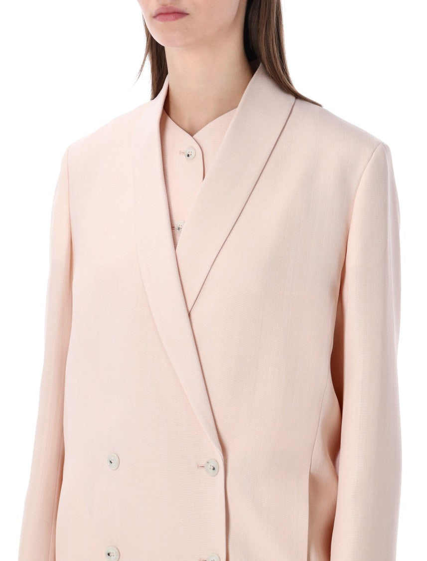 Loulou Studio Double-Breasted Minka Blazer With Shawl Collar And