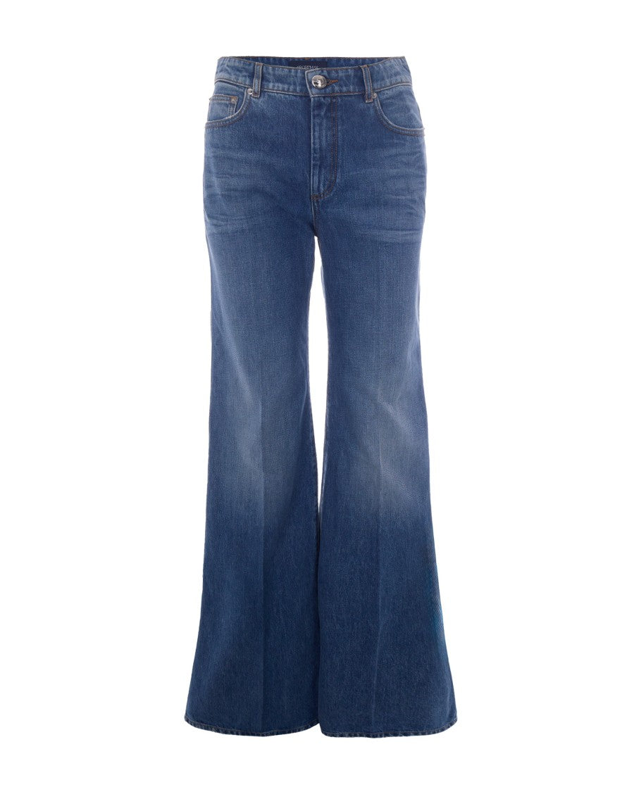 Sportmax Vintage Medium Blue Cotton Jeans